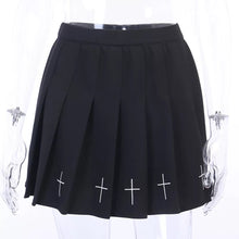 Load image into Gallery viewer, Gothic Pleated Mini Skirt