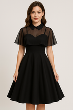 Load image into Gallery viewer, Gothic Vintage Cape Dress
