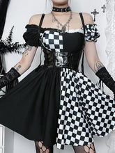 Load image into Gallery viewer, Contrast Checkered Dress
