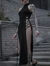 Load image into Gallery viewer, Gothic Split Midi Dress
