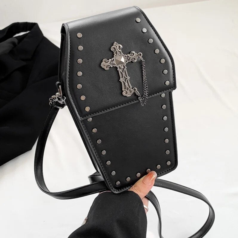 Gothic Casket Crossbody Bag