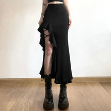 Load image into Gallery viewer, Gothic Split Ruffles Skirt
