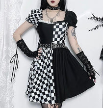 Load image into Gallery viewer, Contrast Checkered Dress
