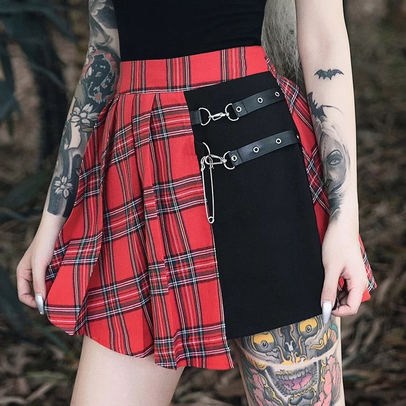 Punk Plaid Mini Skirt