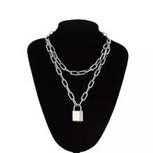 Load image into Gallery viewer, Double Chain Padlock Necklace
