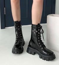 Load image into Gallery viewer, Studded Patent Leather Boots

