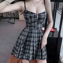 Load image into Gallery viewer, Punk Plaid Mini Dress
