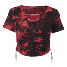 Load image into Gallery viewer, Gothic Tie-Dye Crop Top
