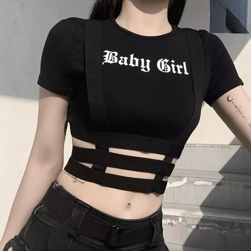 Gothic Baby Girl Crop Top