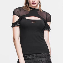 Load image into Gallery viewer, Black Studded Cut Out Top
