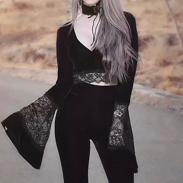 Witchy Lace Crop Top