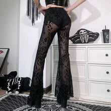 Load image into Gallery viewer, Gothic Mesh Flare Pants

