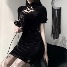 Load image into Gallery viewer, Black Harajuku Mini Dress
