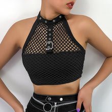 Load image into Gallery viewer, Black Fishnet Tube Top
