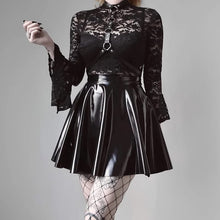 Load image into Gallery viewer, Gothic Vinyl Mini Skirt
