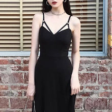 Load image into Gallery viewer, Black Side Split Maxi Dress
