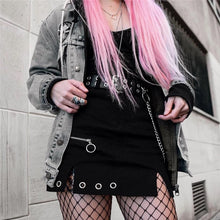 Load image into Gallery viewer, Punk Chained Mini Skirt

