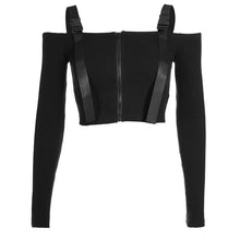 Load image into Gallery viewer, E-Girl Buckle Strap Crop Top

