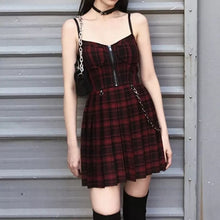 Load image into Gallery viewer, Punk Plaid Mini Dress
