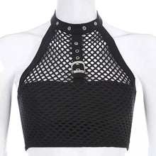 Load image into Gallery viewer, Black Fishnet Tube Top
