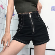 Load image into Gallery viewer, Zipper Fly High Waist Shorts
