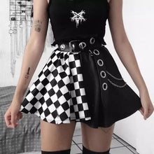Load image into Gallery viewer, Contrast Checkered Mini Skirt
