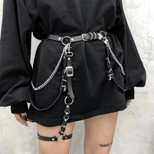 Load image into Gallery viewer, Faux Leather Leg Harness Belt
