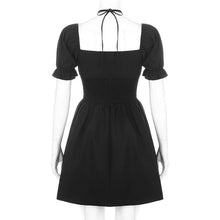 Load image into Gallery viewer, Black Criss Cross Vintage Dress
