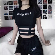 Load image into Gallery viewer, Gothic Baby Girl Crop Top
