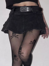 Load image into Gallery viewer, Black Denim Mini Skirt
