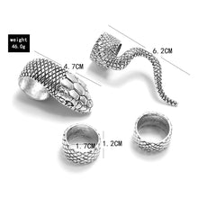 Load image into Gallery viewer, Gothic Snake Ring Set
