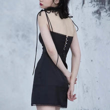 Load image into Gallery viewer, Gothic Satin Mini Dress
