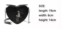 Load image into Gallery viewer, Gothic Heart Crossbody Bag
