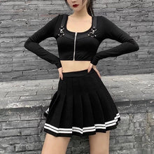 Load image into Gallery viewer, E-Girl Pleated Mini Skirt
