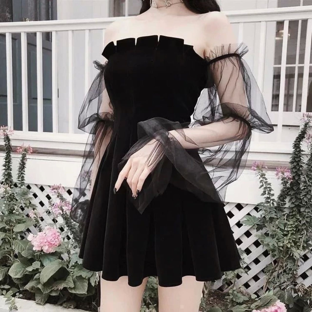 Gothic Charm Mini Dress