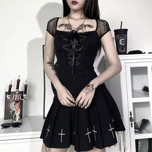 Load image into Gallery viewer, Gothic Lace Up Crop Top
