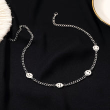 Load image into Gallery viewer, Silver Smiley Face Necklace
